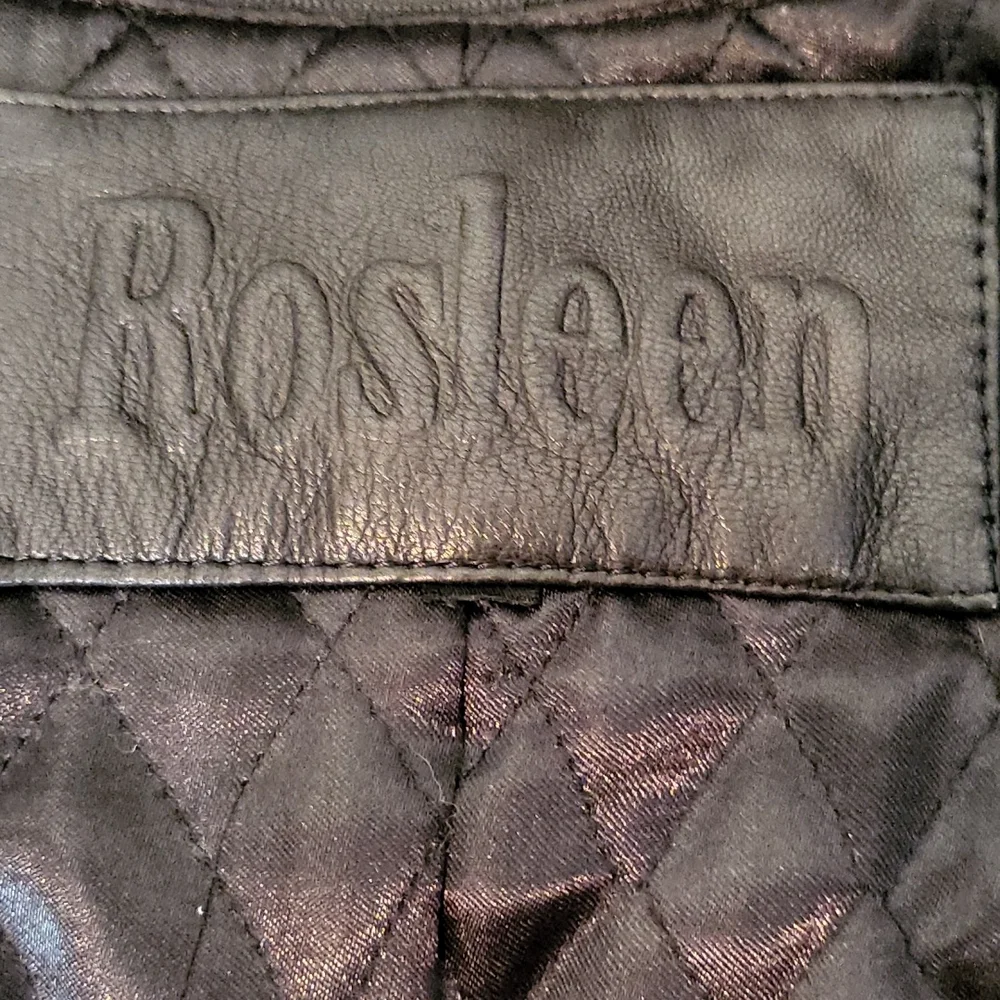 ROSLEEN Mid Length Soft Leather Jacket Belted Buttons - Picture 10 of 15